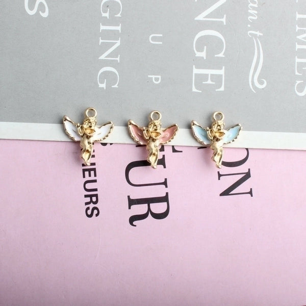 10 PCS/Package Alloy Angel Pendant