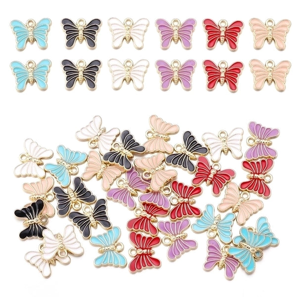 10 PCS/Package Alloy Butterfly Pendant