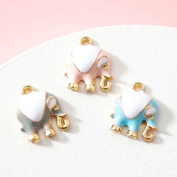 10 PCS/Package Alloy Elephant Pendant