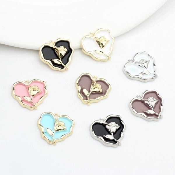 10 PCS/Package Alloy Enamel Plating Pendant