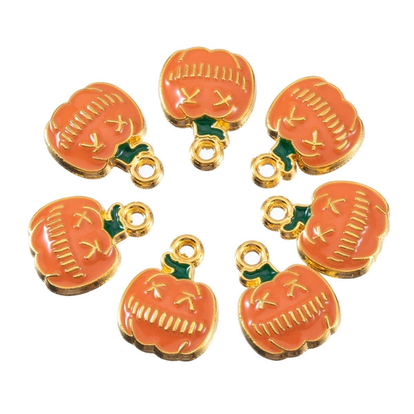 10 PCS/Package Alloy Pumpkin Bat Pendant