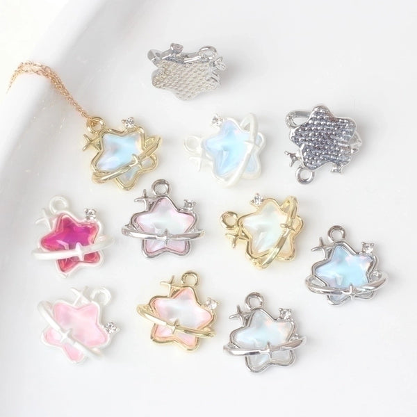 10 PCS/Package Alloy Rhinestones Plating Inlay Pendant