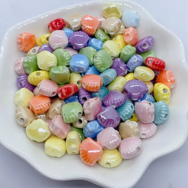 10 PCS/Package Ceramics Shell Beads