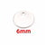 100 PCS/Package Diameter 6 Mm Diameter 8mm Stainless Steel Solid Color Polished Pendant