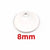 100 PCS/Package Diameter 6 Mm Diameter 8mm Stainless Steel Solid Color Polished Pendant