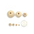 100 PCS/Package Wood Solid Color Beads