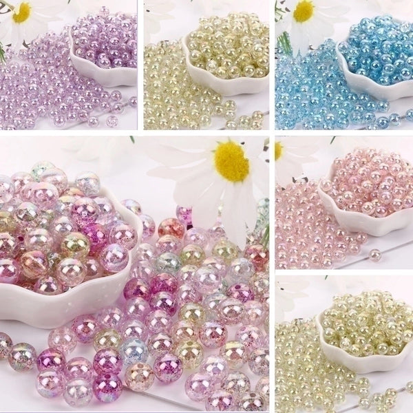 100 PCS/Package Arylic Solid Color Beads