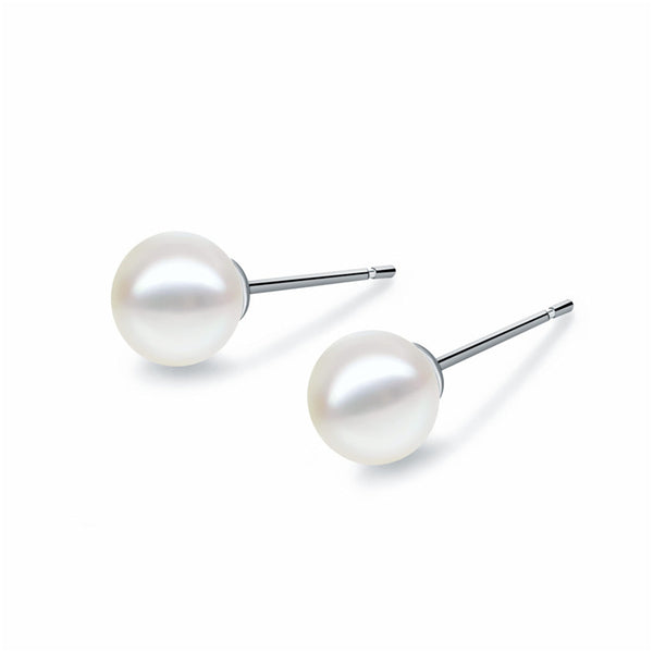 Korean Women Droplet Pearl Stud Earrings