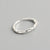 925 Sterling Silver Japanese / Korean Women Quadrilateral Heart Silver Polishing Rings