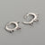 925 Sterling Silver Cute & Edgy Women Geometric Silver Diamond Inlay Earrings