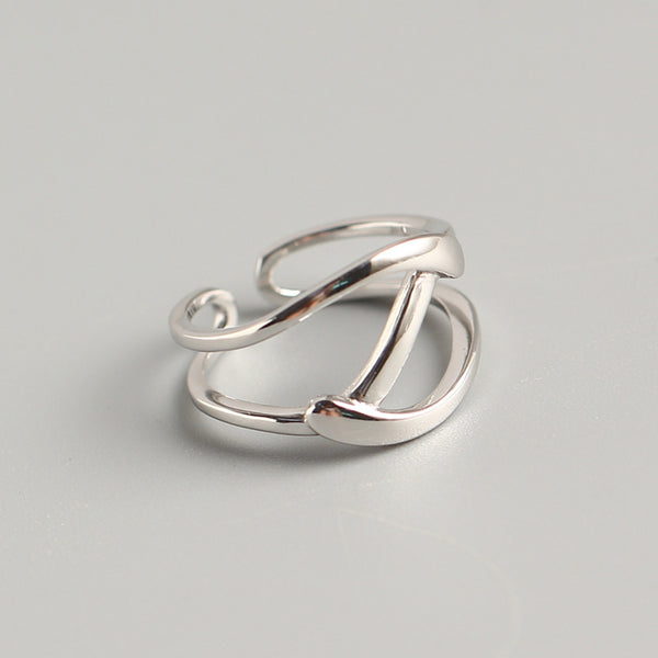 925 Sterling Silver Minimalist Women Letter Text Number Letter Silver Electroplating Rings