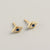 925 Sterling Silver Niche Eye Silver Diamond Inlay Stud Earrings