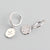 925 Sterling Silver Moderate Luxury Octagram Silver Diamond Inlay Stud Earrings