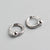 925 Sterling Silver Minimalist Round Silver Electroplating Stud Earrings