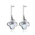 Women Fashion Round Titanium Steel Polishing Earrings