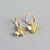 925 Sterling Silver Niche Women Bee Silver Gold Plating Earrings