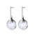 Unisex Fashion Round Titanium Steel Electroplating Earrings