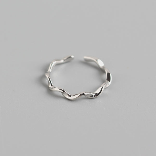 925 Sterling Silver Minimalist Women Mobius Silver Polishing Rings