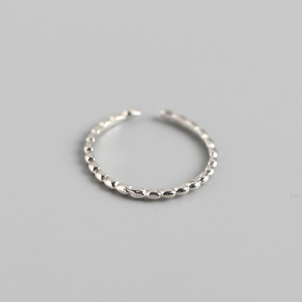 925 Sterling Silver Minimalist Women Droplet Silver Polishing Rings