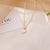 Fashion Heart Alloy Oil Dripping Necklaces