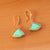 Women Metal Geometric Droplet Gemstone Stud Earrings