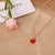 Fashion Heart Alloy Oil Dripping Necklaces