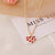 Natural Heart Alloy Oil Dripping Necklaces