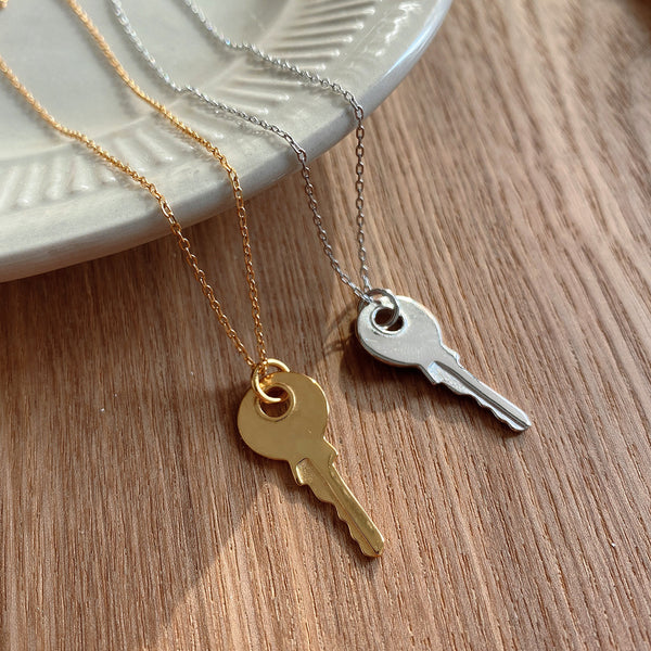 925 Sterling Silver Japanese / Korean Key Silver Necklaces