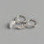 925 Sterling Silver Niche Women Silver Zircon Inlay Earrings