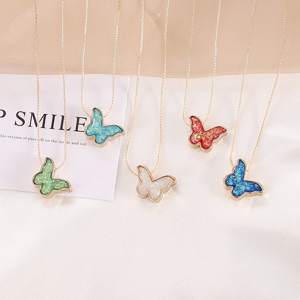 Butterfly Alloy Electroplating Necklaces