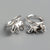 925 Sterling Silver Niche Women Rhino Chinese Zodiac Animal Silver Polishing Earrings