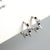 925 Sterling Silver IG Style Women Round Silver Diamond Inlay Earrings