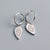 925 Sterling Silver Moderate Luxury Ellipse Droplet Silver Earrings