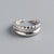 925 Sterling Silver Women Korean Geometric Silver Polishing Rings