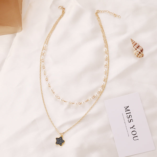 Women Star Pearl Necklaces