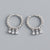 925 Sterling Silver Fashion Circle Silver Earrings