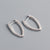 925 Sterling Silver Women Geometric Silver Diamond Inlay Stud Earrings