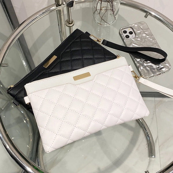 White Red Black Pu Leather Geometric Square Evening Bags