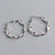 925 Sterling Silver Circle Wave Silver Electroplating Stud Earrings