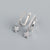 925 Sterling Silver Moderate Luxury Pentagram U-Shape Silver Earrings