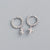 925 Sterling Silver Cute & Edgy Cross Silver Electroplating Stud Earrings