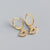 925 Sterling Silver Niche Lip Silver Diamond Inlay Stud Earrings