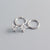 925 Sterling Silver Cute Star Silver Diamond Inlay Stud Earrings