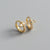 925 Sterling Silver Korean Amur adonis Silver Diamond Inlay Stud Earrings