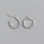 925 Sterling Silver Round Geometric Silver Diamond Inlay Stud Earrings