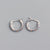 925 Sterling Silver Round Geometric Silver Diamond Inlay Stud Earrings