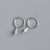 925 Sterling Silver Cute & Edgy Celestial Silver Diamond Inlay Stud Earrings