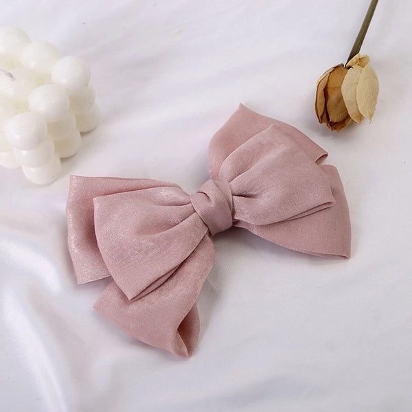 Princess Bow Knot Satin Hair Clip