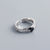 925 Sterling Silver Women Korean Geometric Geometric Silver Zircon Inlay Rings