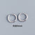 925 Sterling Silver Minimalist Round Geometric Silver Electroplating Stud Earrings